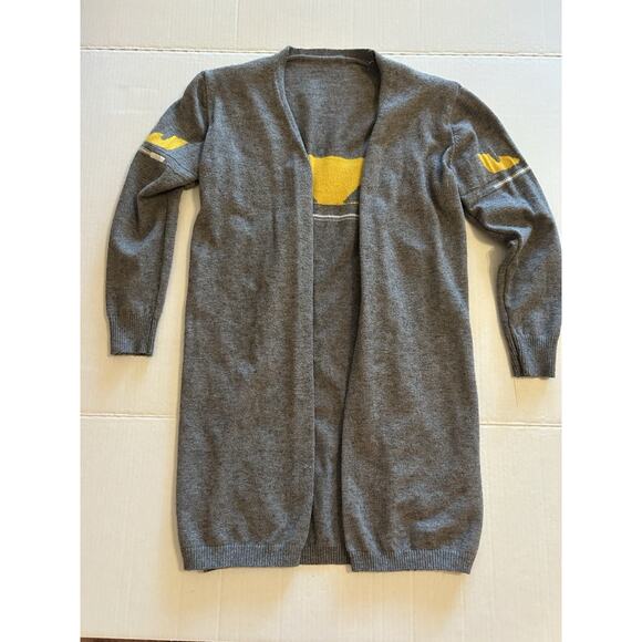 2017 Fendi Monster Bug Eye Women’s Small Gray Cardigan Sweater Open Front Cotton - Picture 5 of 16